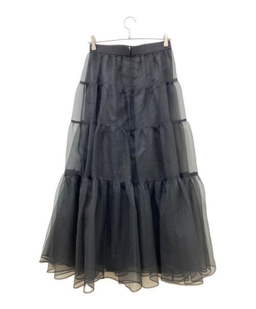 Whim Gazette（ウィムガゼット）Whim Gazette (ウィムガゼット) オーガンジーボリュームスカート ブラック サイズ:Free 未使用品の古着・服飾アイテム