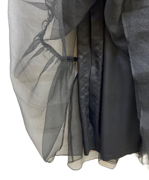 Whim Gazette（ウィムガゼット）Whim Gazette (ウィムガゼット) オーガンジーボリュームスカート ブラック サイズ:Free 未使用品の古着・服飾アイテム