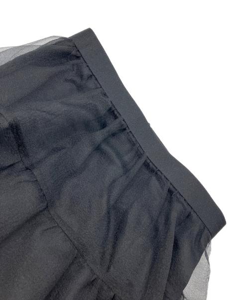 Whim Gazette（ウィムガゼット）Whim Gazette (ウィムガゼット) オーガンジーボリュームスカート ブラック サイズ:Free 未使用品の古着・服飾アイテム