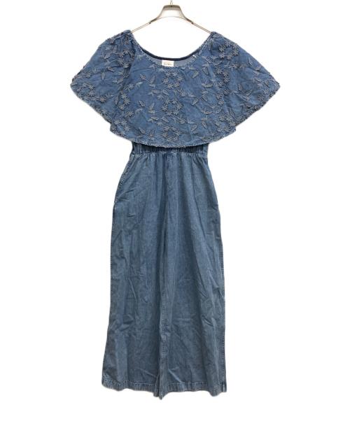 Whim Gazette（ウィムガゼット）Whim Gazette (ウィムガゼット) エンブロイダリージャンプスーツ ブルー サイズ:Free 未使用品の古着・服飾アイテム