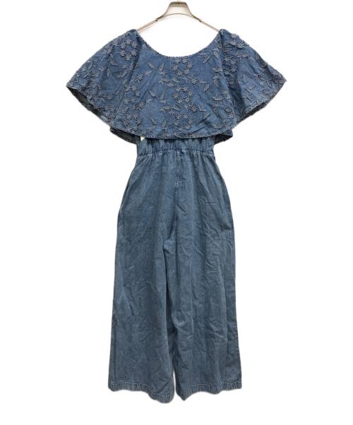 Whim Gazette（ウィムガゼット）Whim Gazette (ウィムガゼット) エンブロイダリージャンプスーツ ブルー サイズ:Free 未使用品の古着・服飾アイテム