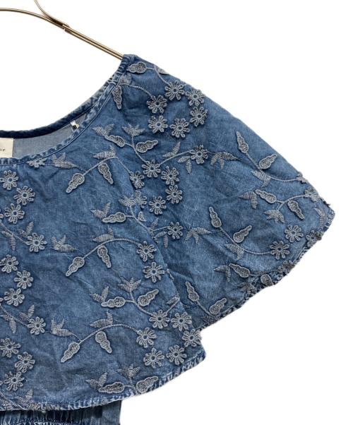 Whim Gazette（ウィムガゼット）Whim Gazette (ウィムガゼット) エンブロイダリージャンプスーツ ブルー サイズ:Free 未使用品の古着・服飾アイテム