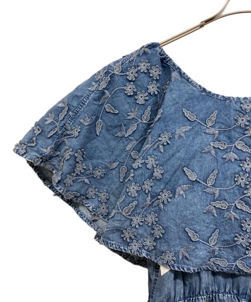 Whim Gazette（ウィムガゼット）Whim Gazette (ウィムガゼット) エンブロイダリージャンプスーツ ブルー サイズ:Free 未使用品の古着・服飾アイテム