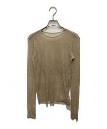 Plage（プラージュ）の古着「Flocky Mesh ロンT」｜ベージュ