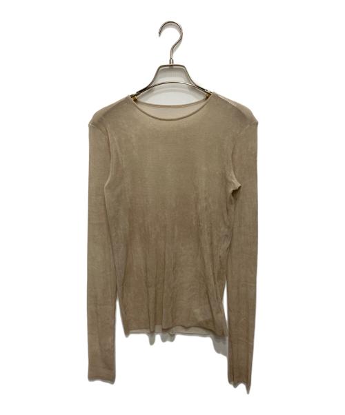 Plage（プラージュ）Plage (プラージュ) Flocky Mesh ロンT ベージュ サイズ:表記無しの古着・服飾アイテム