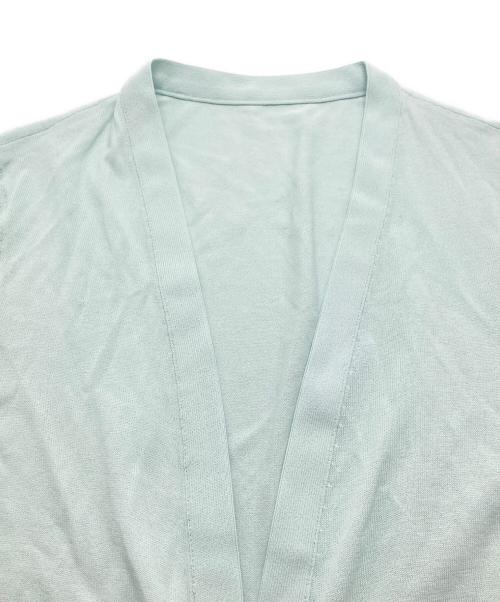 FOXEY NEWYORK（フォクシーニューヨーク）FOXEY NEWYORK (フォクシーニューヨーク) ロゴプレートVネックカーディガン ブルー サイズ:Mの古着・服飾アイテム