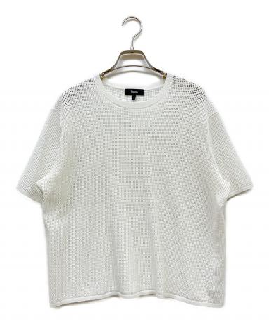 極美品　25ss セオリー POINTELLE BMBR WOOSTER 白 中古・古着通販】theory (セオリー) Wooster Crepe Knit Pointelle Tee