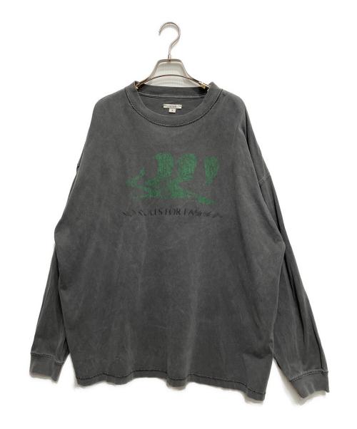 Ameri（アメリ）AMERI (アメリ) AM LOGO OVER LONG TEE グレー サイズ:FREEの古着・服飾アイテム