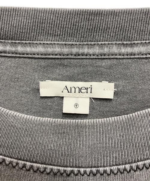 Ameri（アメリ）AMERI (アメリ) AM LOGO OVER LONG TEE グレー サイズ:FREEの古着・服飾アイテム