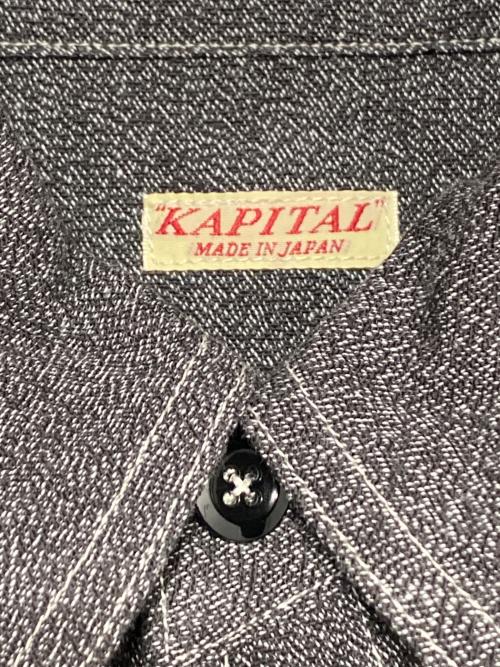 KAPITAL（キャピタル）KAPITAL (キャピタル) 杢シャンブレー 2TONE BONE パッチベンチレーターワークシャツ グレー サイズ:3の古着・服飾アイテム