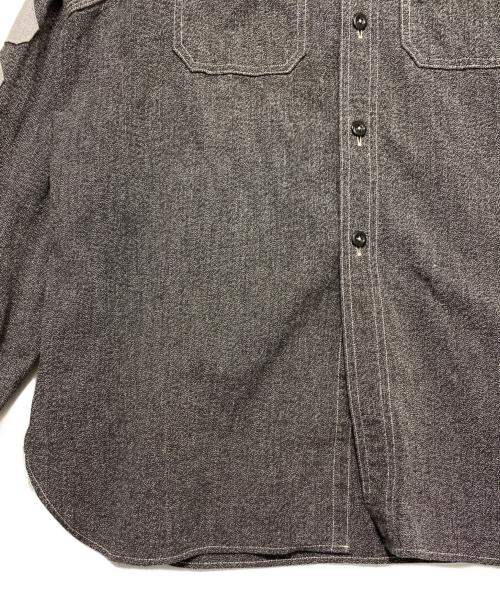 KAPITAL（キャピタル）KAPITAL (キャピタル) 杢シャンブレー 2TONE BONE パッチベンチレーターワークシャツ グレー サイズ:3の古着・服飾アイテム