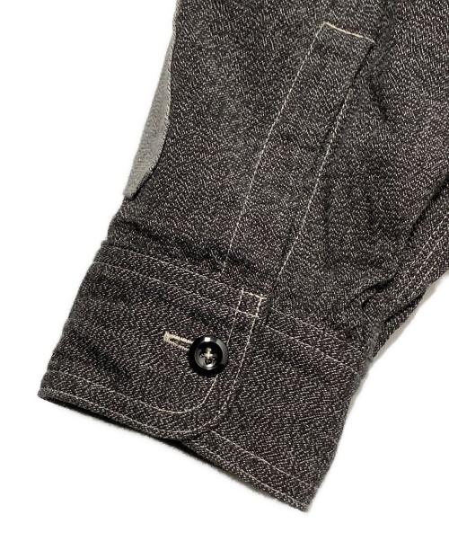 KAPITAL（キャピタル）KAPITAL (キャピタル) 杢シャンブレー 2TONE BONE パッチベンチレーターワークシャツ グレー サイズ:3の古着・服飾アイテム