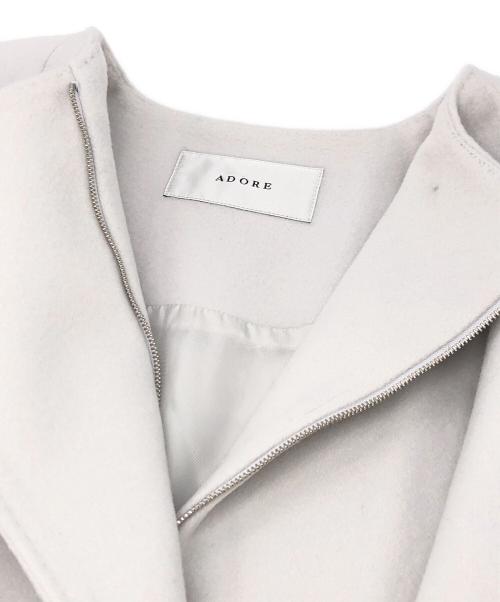 ADORE（アドーア）ADORE (アドーア) ウールビーバージャケット グレー サイズ:38の古着・服飾アイテム