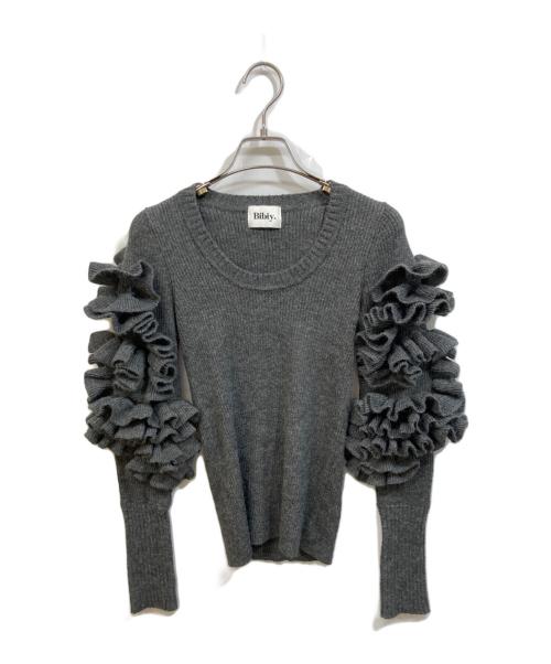 Bibiy.（ビビィ）Bibiy. (ビビィ) FLORENTINA FRILL KNIT グレー サイズ:SIZE Freeの古着・服飾アイテム