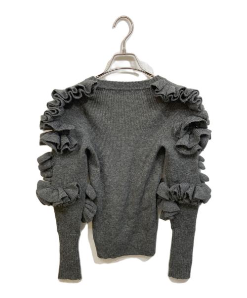 Bibiy.（ビビィ）Bibiy. (ビビィ) FLORENTINA FRILL KNIT グレー サイズ:SIZE Freeの古着・服飾アイテム