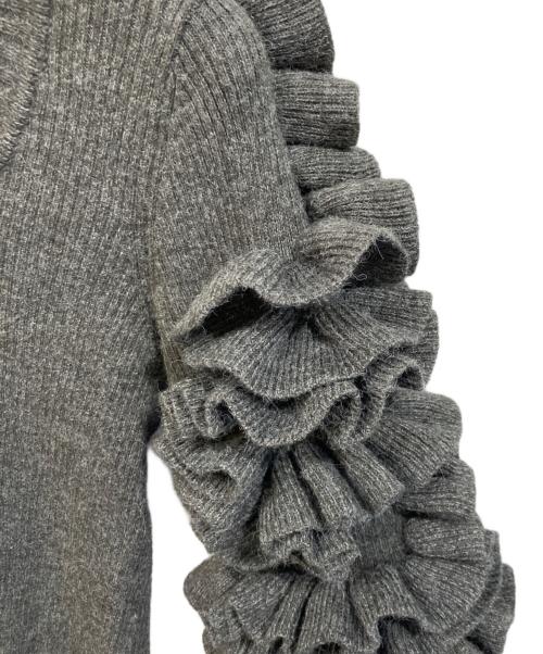 Bibiy.（ビビィ）Bibiy. (ビビィ) FLORENTINA FRILL KNIT グレー サイズ:SIZE Freeの古着・服飾アイテム