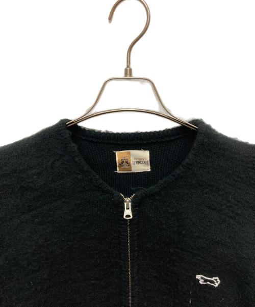 TOWN CRAFT（タウンクラフト）TOWN CRAFT (タウンクラフト) PENNEYS (ペニーズ) アクリルカーディガン ブラック サイズ:Mの古着・服飾アイテム