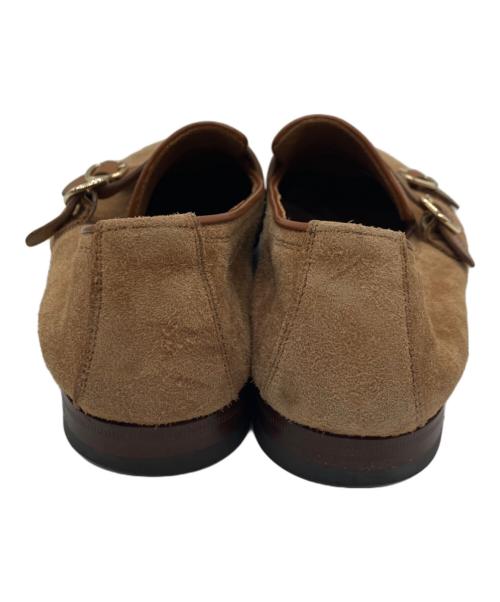 Santoni（サントーニ）Santoni (サントーニ) スウェードダブルモンクシューズ ブラウン サイズ:8 1/2 Fの古着・服飾アイテム