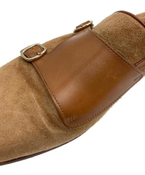 Santoni（サントーニ）Santoni (サントーニ) スウェードダブルモンクシューズ ブラウン サイズ:8 1/2 Fの古着・服飾アイテム