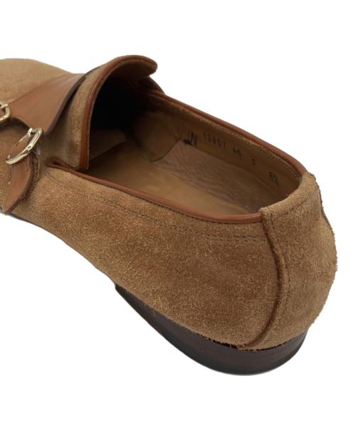 Santoni（サントーニ）Santoni (サントーニ) スウェードダブルモンクシューズ ブラウン サイズ:8 1/2 Fの古着・服飾アイテム