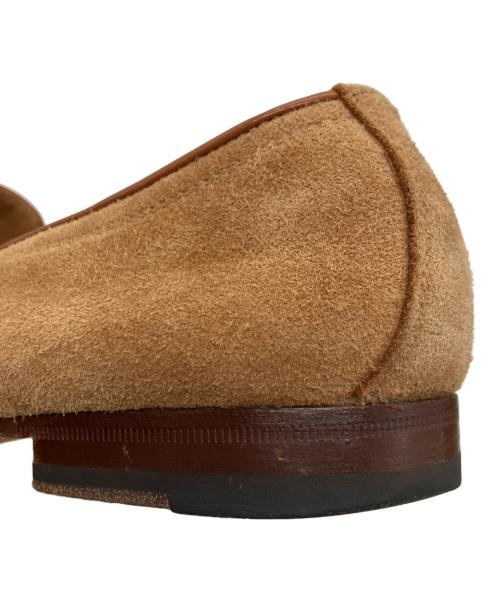 Santoni（サントーニ）Santoni (サントーニ) スウェードダブルモンクシューズ ブラウン サイズ:8 1/2 Fの古着・服飾アイテム