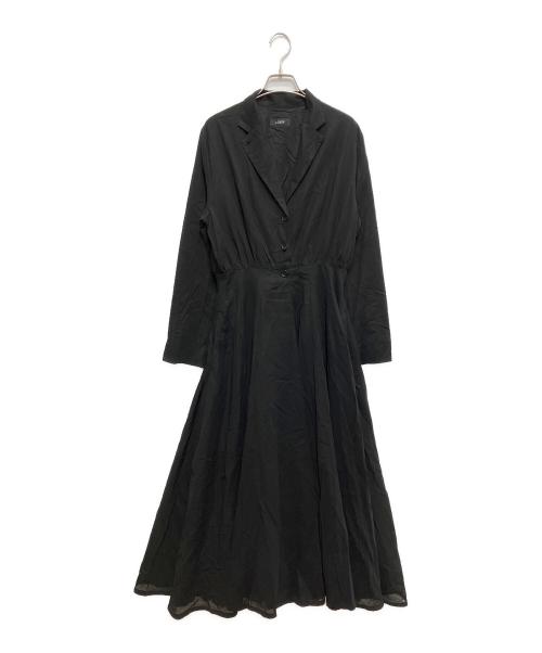 LOEFF（ロエフ）LOEFF (ロエフ) コットンボイル フレア ワンピース ブラック サイズ:1の古着・服飾アイテム