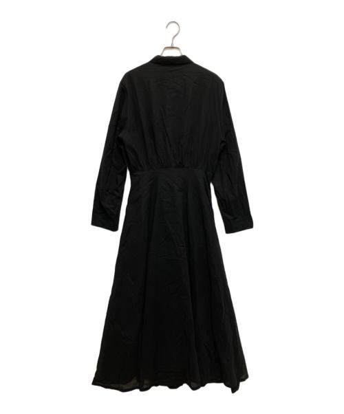 LOEFF（ロエフ）LOEFF (ロエフ) コットンボイル フレア ワンピース ブラック サイズ:1の古着・服飾アイテム