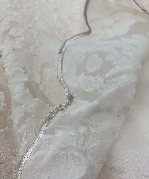 BEARDSLEY（ビアズリー）BEARDSLEY (ビアズリー) カットジャガードレイヤードブラウス アイボリー サイズ:freeの古着・服飾アイテム