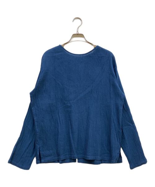 BEARDSLEY（ビアズリー）BEARDSLEY (ビアズリー) カディフルハンドピンタックシャツ ネイビー サイズ:Freeの古着・服飾アイテム