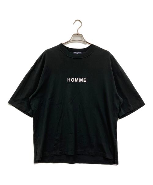 COMME des GARCONS HOMME（コムデギャルソン オム）COMME des GARCONS HOMME (コムデギャルソン オム) 綿度詰天竺 製品プリント Tシャツ ブラック サイズ:Mの古着・服飾アイテム