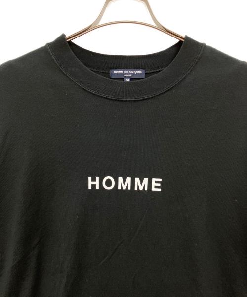 COMME des GARCONS HOMME（コムデギャルソン オム）COMME des GARCONS HOMME (コムデギャルソン オム) 綿度詰天竺 製品プリント Tシャツ ブラック サイズ:Mの古着・服飾アイテム