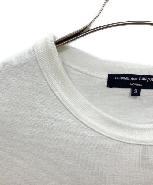 COMME des GARCONS HOMME（コムデギャルソン オム）COMME des GARCONS HOMME (コムデギャルソン オム) 綿度詰天竺胸ポケットTシャツ ホワイト×ブルー サイズ:Sの古着・服飾アイテム