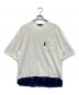 COMME des GARCONS HOMME（コムデギャルソン オム）の古着「綿度詰天竺胸ポケットTシャツ」｜ホワイト×ブルー