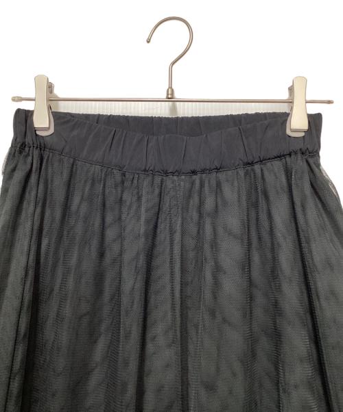 la belle etude（ラベルエチュード）la belle Etude (ラベルエチュード) ギャザーチュールバルーンパンツ ブラックの古着・服飾アイテム