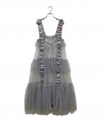 J1U by LA BELLE ETUDEジユウバイラベルエチュード）の古着「シースルーボリュームチュールデザインジレ」｜グレー