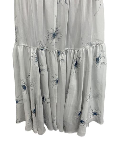 Snidel（スナイデル）Snidel (スナイデル) プリントショルダーリボンワンピース ブルー 未使用品の古着・服飾アイテム