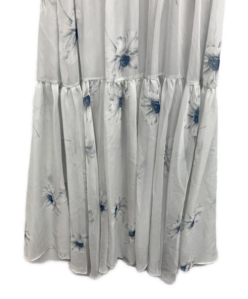 Snidel（スナイデル）Snidel (スナイデル) プリントショルダーリボンワンピース ブルー 未使用品の古着・服飾アイテム