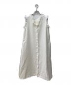 maison de dolceメゾンドドルチェ）の古着「ツイードノースリーブワンピース」｜ホワイト