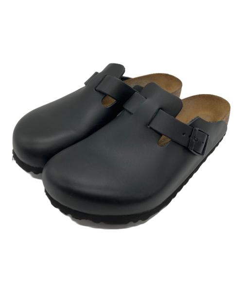 BIRKENSTOCK（ビルケンシュトック）BIRKENSTOCK (ビルケンシュトック) レザーサボサンダル ブラック サイズ:39の古着・服飾アイテム