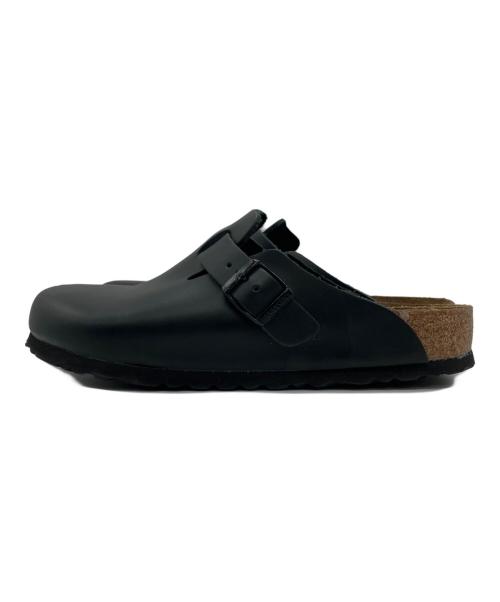 BIRKENSTOCK（ビルケンシュトック）BIRKENSTOCK (ビルケンシュトック) レザーサボサンダル ブラック サイズ:39の古着・服飾アイテム