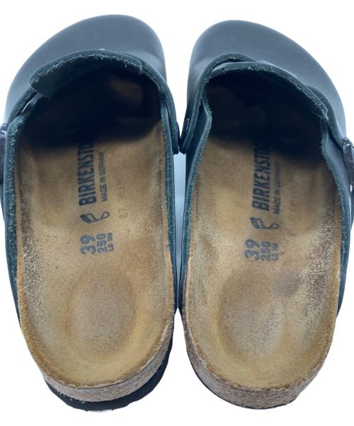BIRKENSTOCK（ビルケンシュトック）BIRKENSTOCK (ビルケンシュトック) レザーサボサンダル ブラック サイズ:39の古着・服飾アイテム