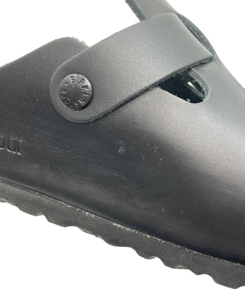 BIRKENSTOCK（ビルケンシュトック）BIRKENSTOCK (ビルケンシュトック) レザーサボサンダル ブラック サイズ:39の古着・服飾アイテム