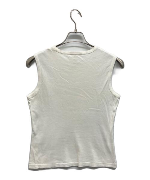 CELINE（セリーヌ）CELINE (セリーヌ) トリオンフノースリーブTシャツ ホワイト サイズ:Lの古着・服飾アイテム