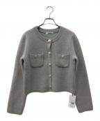 Snidelスナイデル）の古着「フォックスニットジャケット」｜グレー