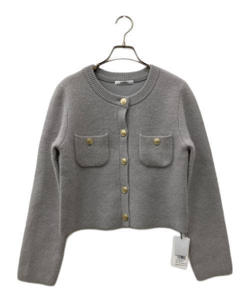 Snidel（スナイデル）Snidel (スナイデル) フォックスニットジャケット グレー サイズ:FREE 未使用品の古着・服飾アイテム