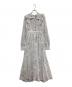 Rose Muse（ロゼミューズ）の古着「ribbon pattern pleated dress」｜グレー