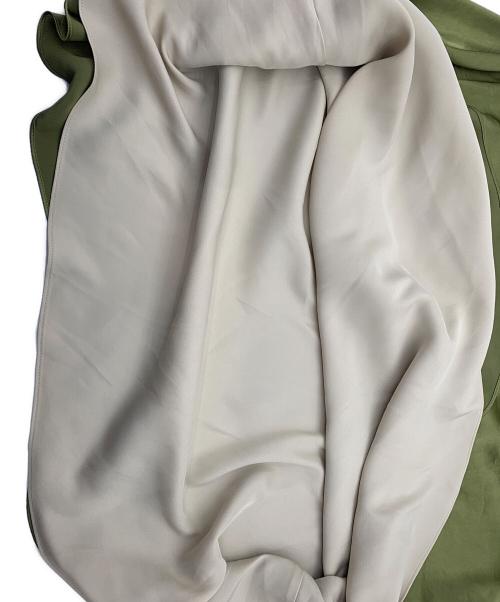 theory（セオリー）theory (セオリー) Crushed Satin R Side Ruched Skirt オリーブ サイズ:2の古着・服飾アイテム