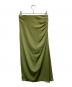 theory (セオリー) Crushed Satin R Side Ruched Skirt オリーブ サイズ:2：5000円