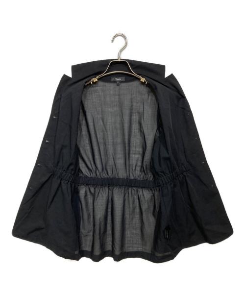 theory（セオリー）theory (セオリー) ウール混オープンカラージャケット ブラックの古着・服飾アイテム