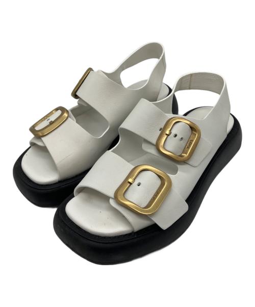 TOD'S（トッズ）TOD'S (トッズ) サンダル ホワイト×ブラック サイズ:35の古着・服飾アイテム
